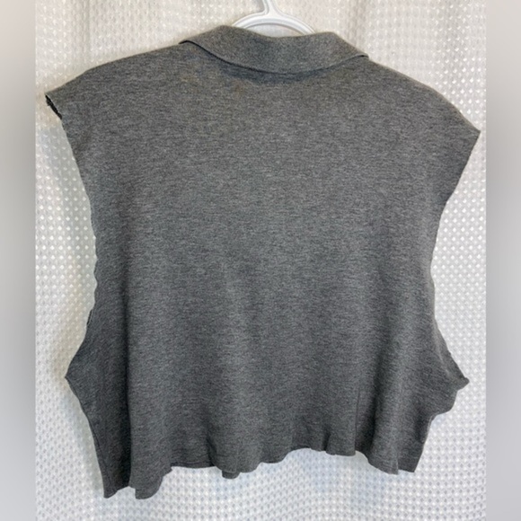 Women’s sleeveless cut off gray Ralph Lauren Polo crop top‎ size large - Picture 9 of 10